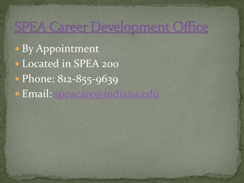 PPT - Comprehensive Services at SPEA Undergraduate Programs Office ...