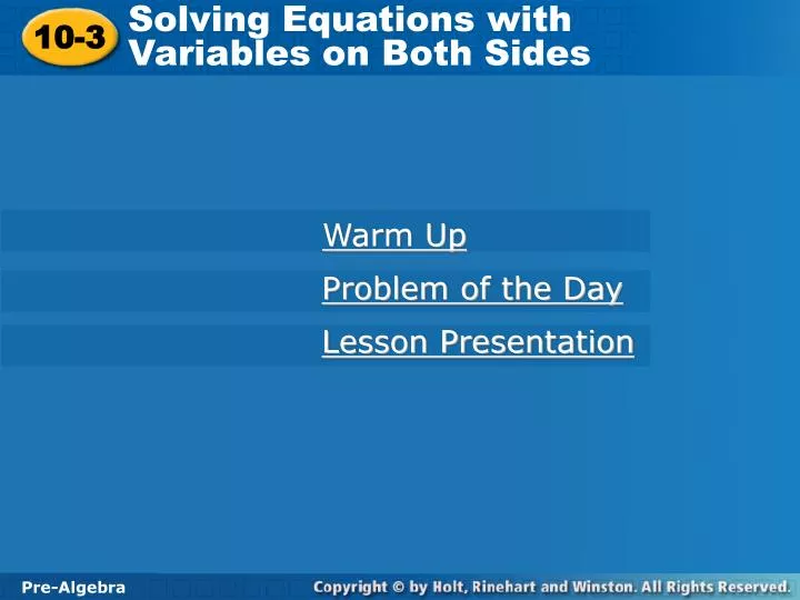 PPT - 10-3 PowerPoint Presentation, free download - ID:6702749