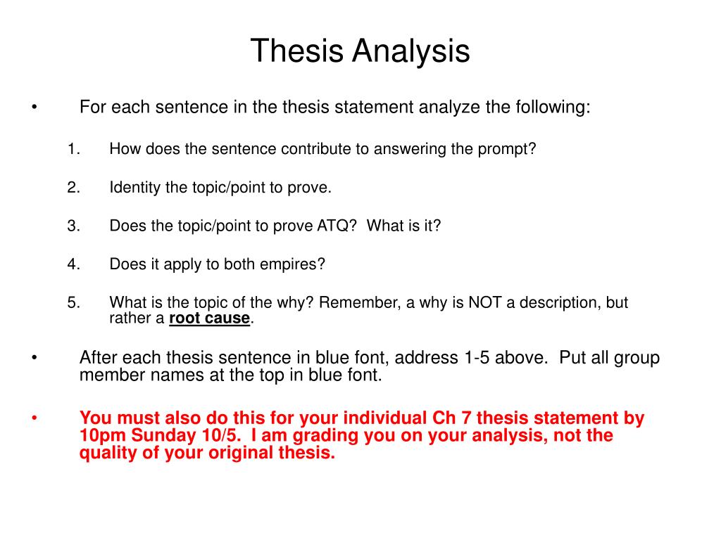 analysis part of thesis