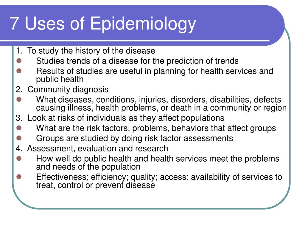 what are the uses of epidemiology