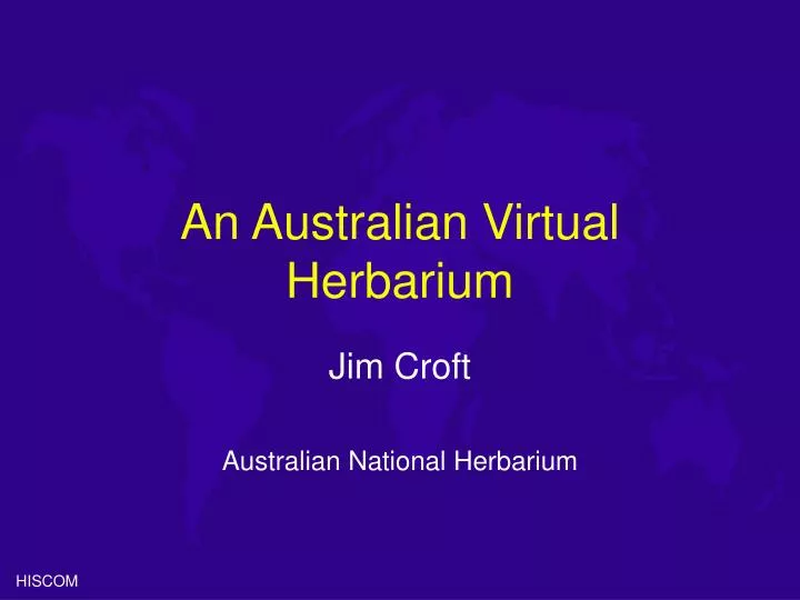 an australian virtual herbarium n.