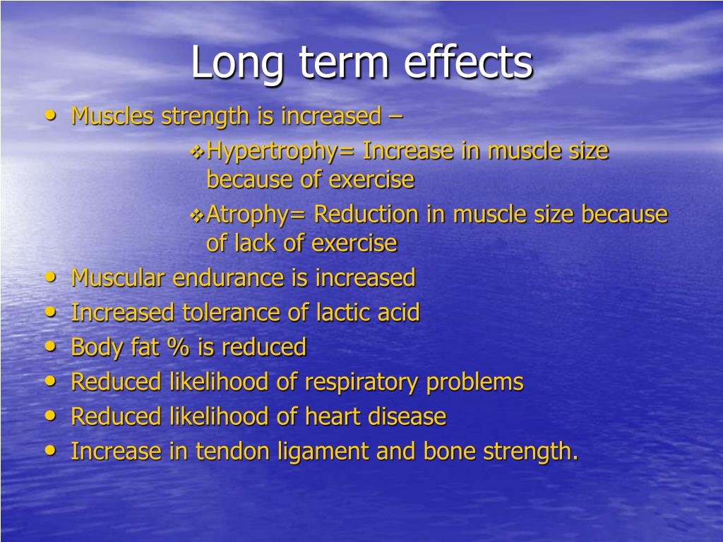 PPT Long and Short term effects of exercise PowerPoint Presentation