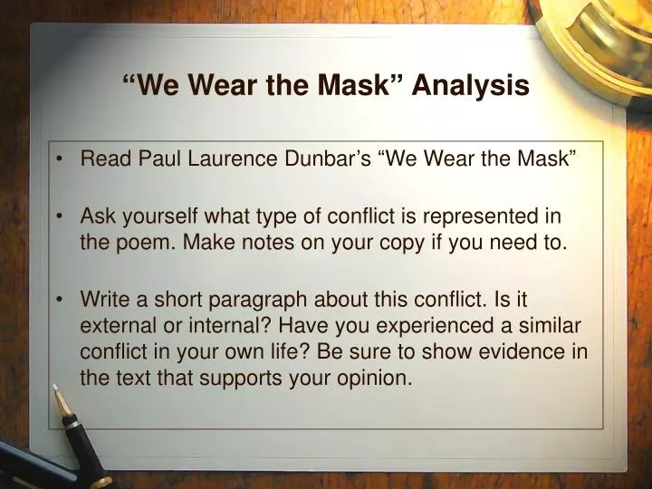 we wear the mask analysis