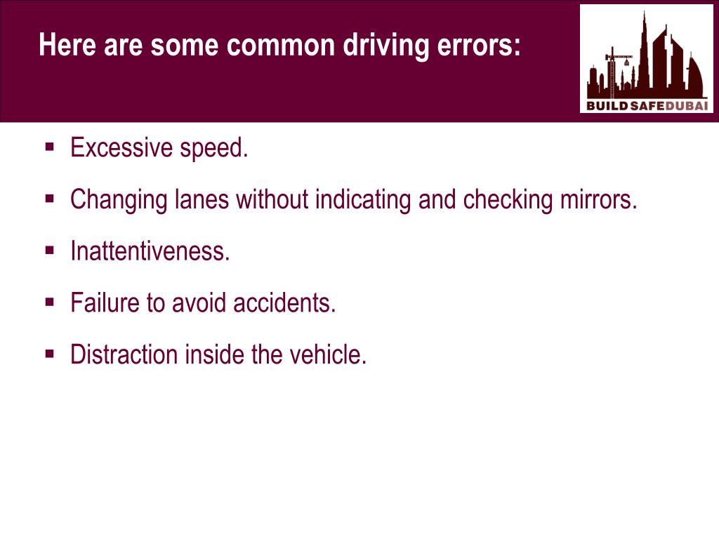 PPT Driving Errors PowerPoint Presentation, free download ID6705080