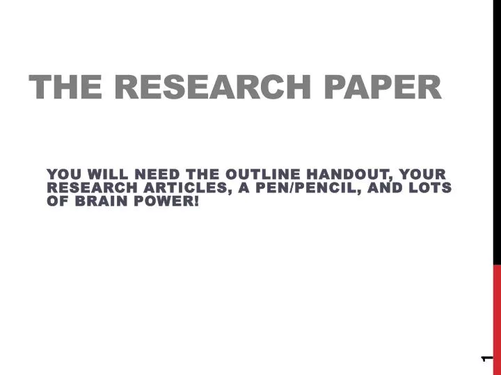 the research paper n.