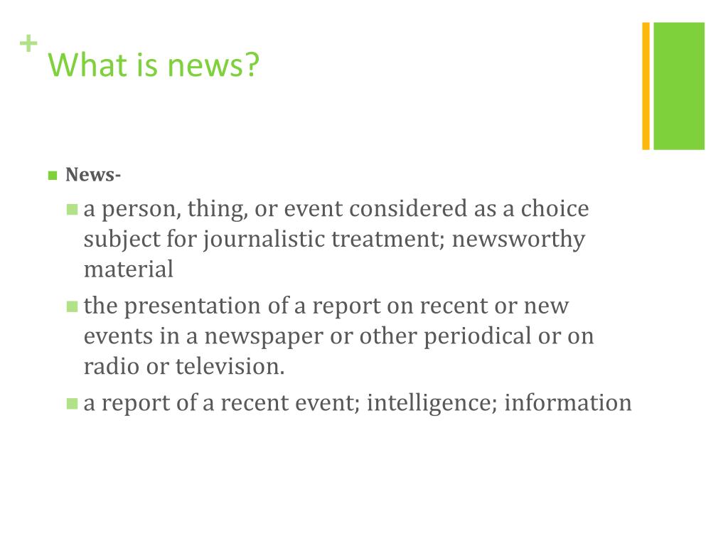 presentation news meaning