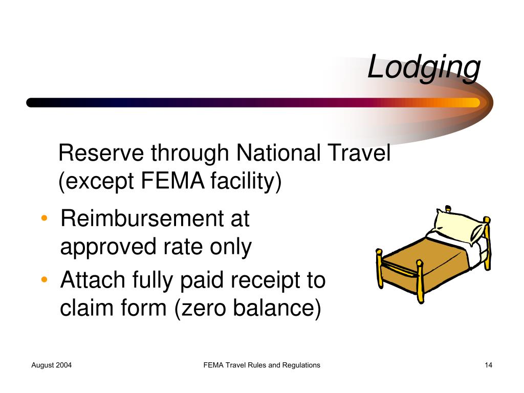 federal travel regulations lodging