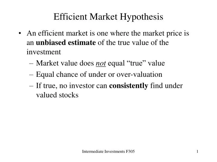 efficient market hypothesis meaning in simple words