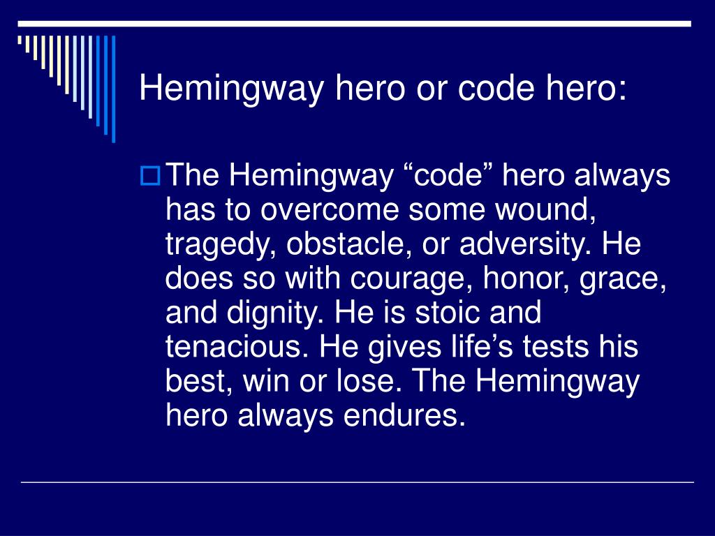 hemingway code hero
