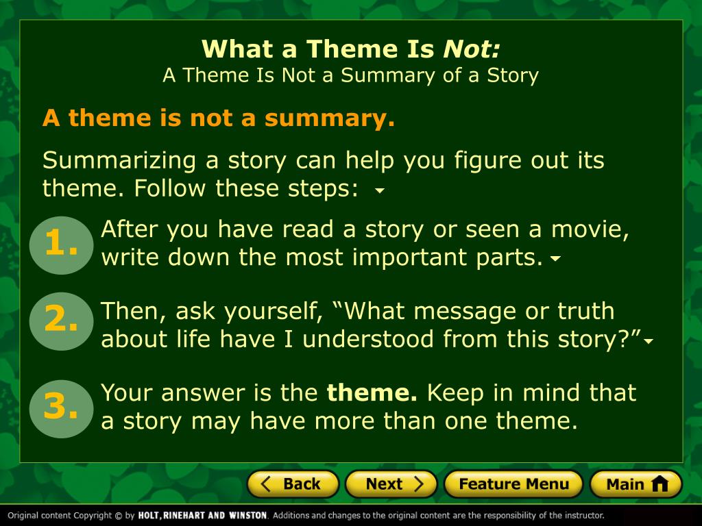 PPT - What Is a Story’s Theme? PowerPoint Presentation, free download ...