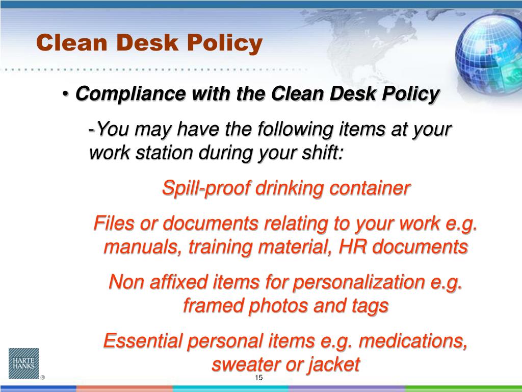 Ppt Hhm Clean Desk Policy Powerpoint Presentation Free Download
