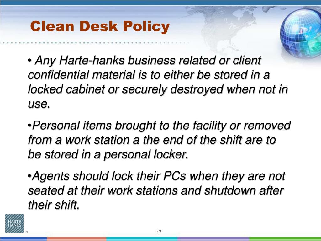Ppt Hhm Clean Desk Policy Powerpoint Presentation Free Download