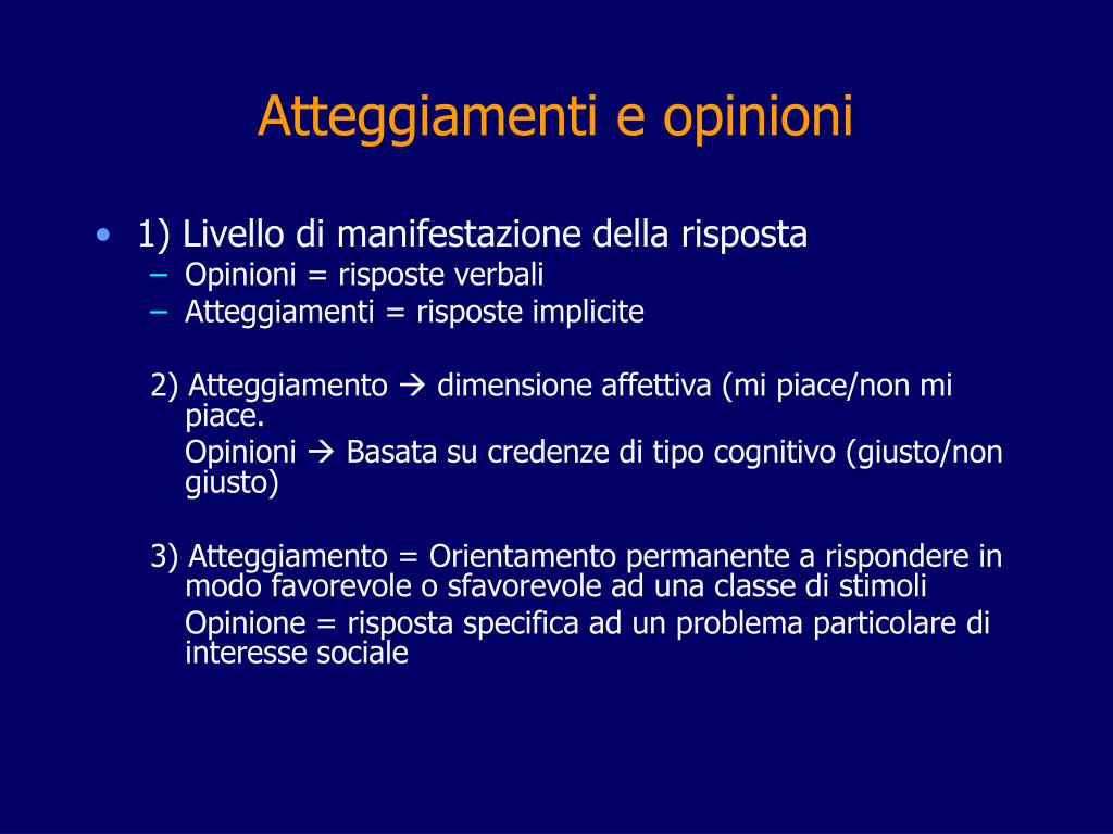 PPT - Che cosa sono gli atteggiamenti PowerPoint Presentation, free