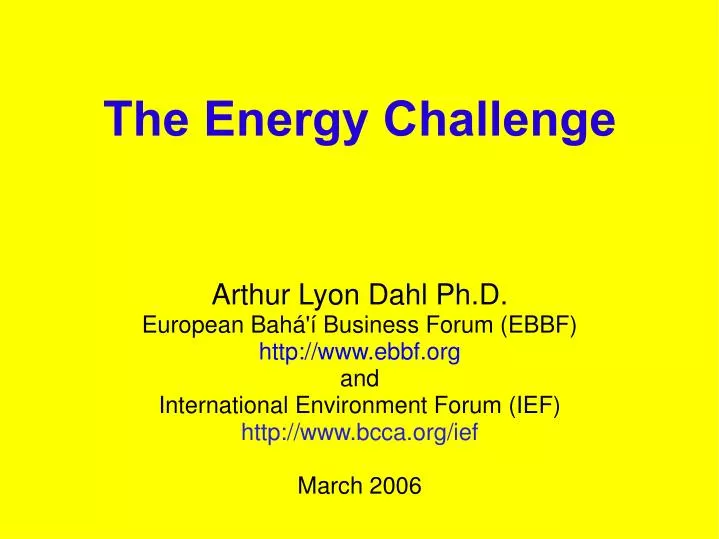 PPT The Energy Challenge PowerPoint Presentation, free download ID6712400