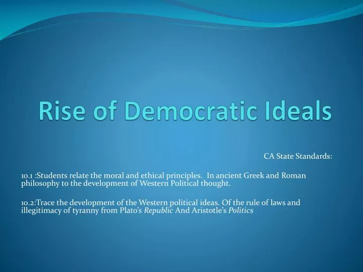 democratic ideal definition