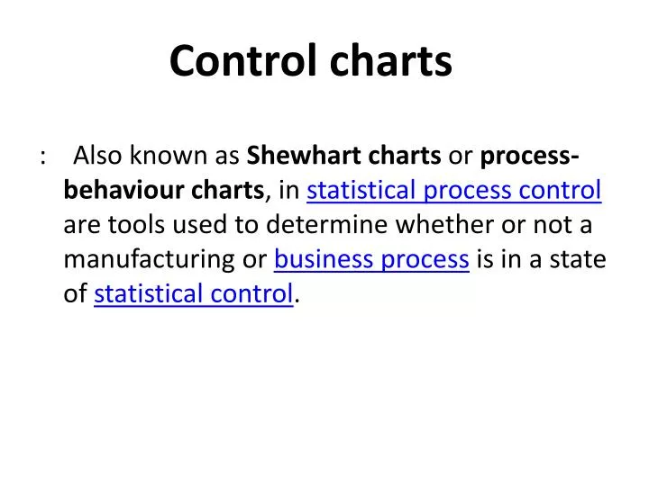 Application Of Control Chart In Manufacturing