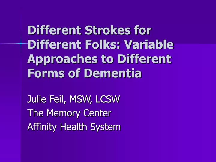 PPT Different Strokes For Different Folks Variable Approaches To Ppt different strokes for different folks variable approaches to
