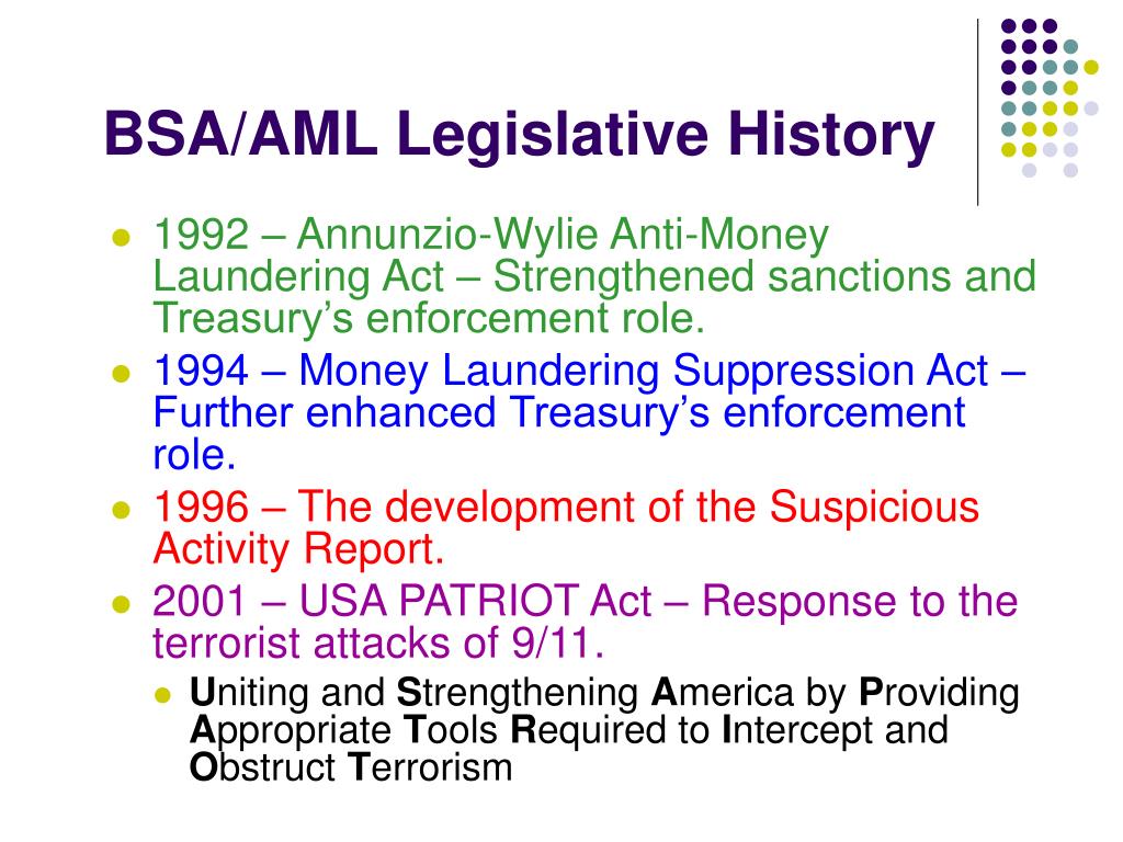 PPT - Bank Secrecy Act & Anti-Money Laundering Program PowerPoint ...