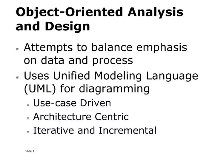 PPT - Object-Oriented Analysis and Design PowerPoint Presentation, free ...