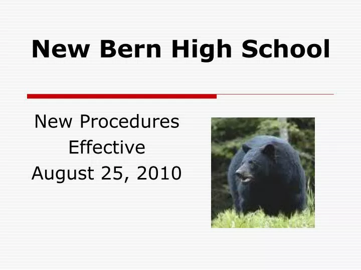 PPT New Bern High School PowerPoint Presentation, free download ID