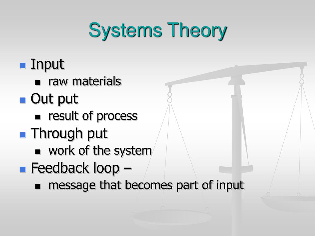 Systems theory. Тиори.