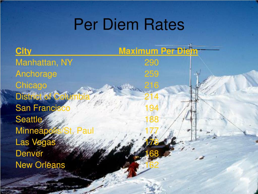 Per Diem Rates 2024 Anchorage Alaska Maggee