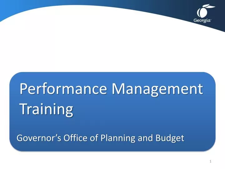 training in performance management