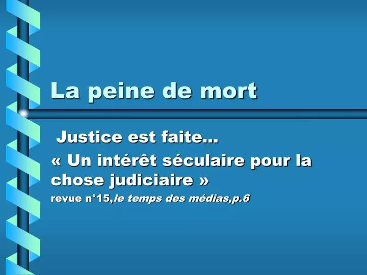 PPT - La peine de mort PowerPoint Presentation, free download - ID:6719579