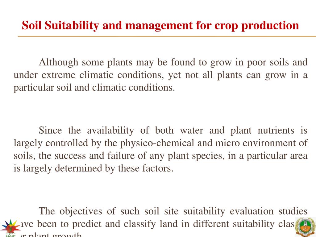 Suitability And Future Soil Management