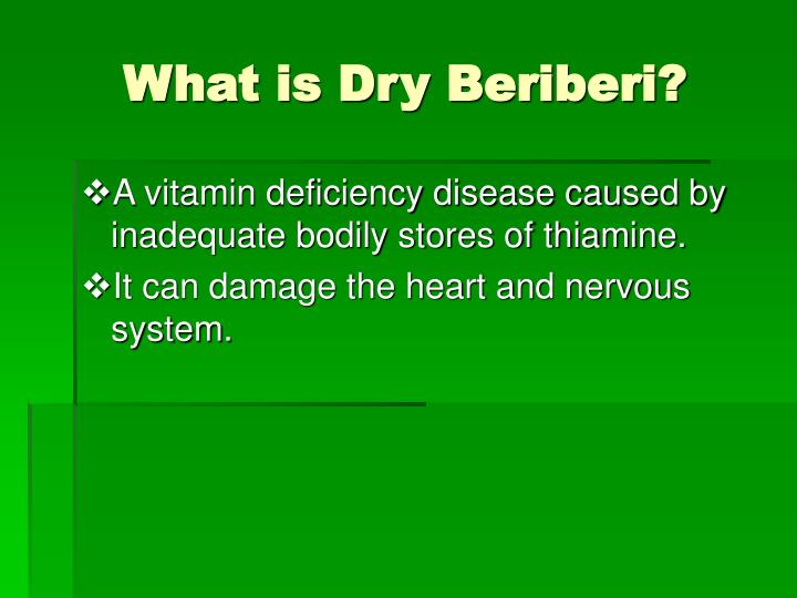 PPT Dry Beriberi PowerPoint Presentation ID6719885