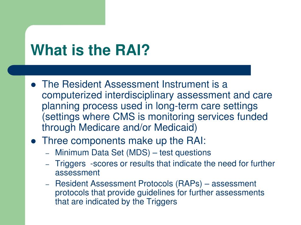 PPT RAI and MDS 2.0 and 3.0 PowerPoint Presentation, free download