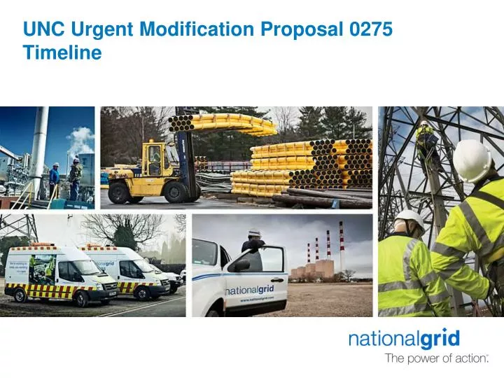 unc urgent modification proposal 0275 timeline n.