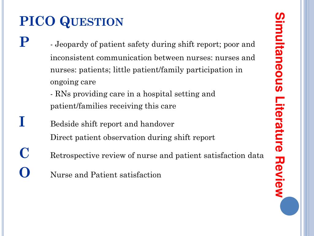 PPT Clinical Inquiry at the Bedside Using PICO PowerPoint