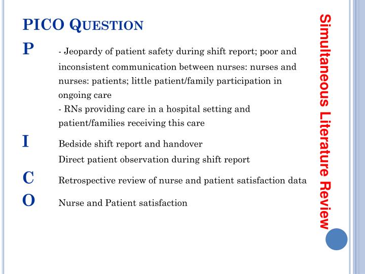 PPT Clinical Inquiry at the Bedside Using PICO PowerPoint Presentation ID6722289