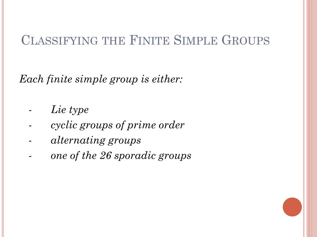 finite presentation of group