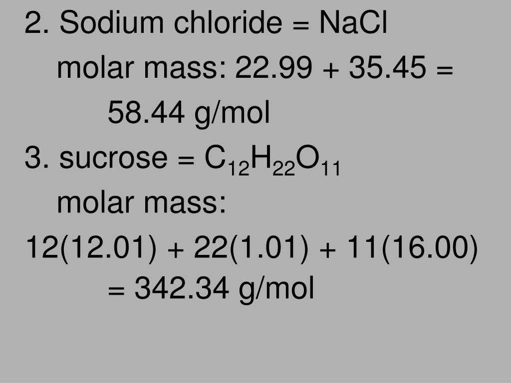 sodium acetate molar mass