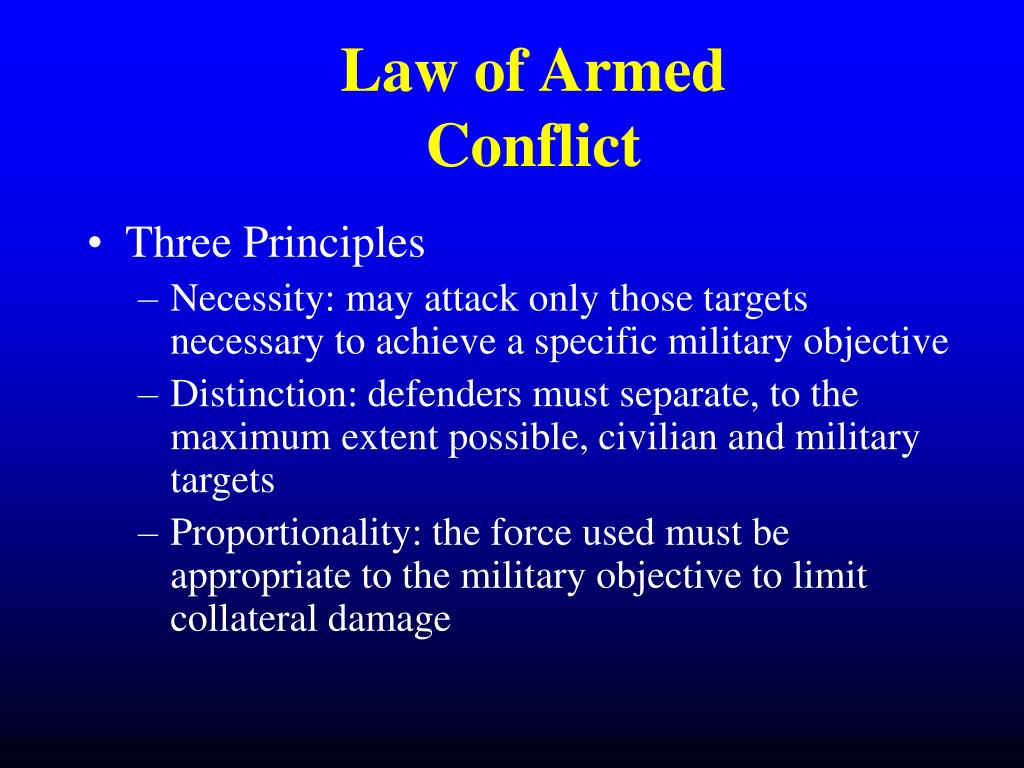 what is the law of armed conflict