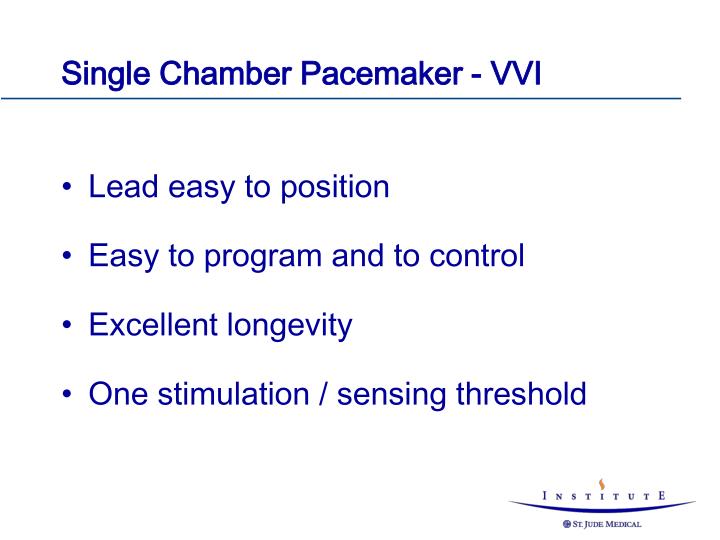 Single chamber pacemaker cpt code