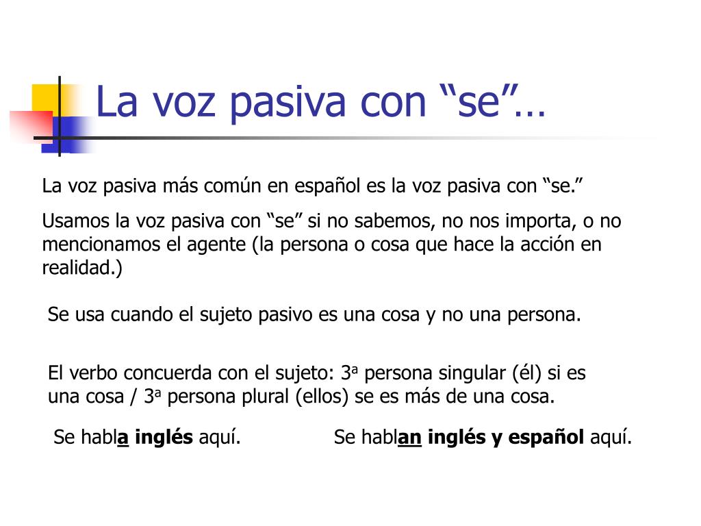 Ppt El Participio Pasado Y La Voz Pasiva Powerpoint Presentation