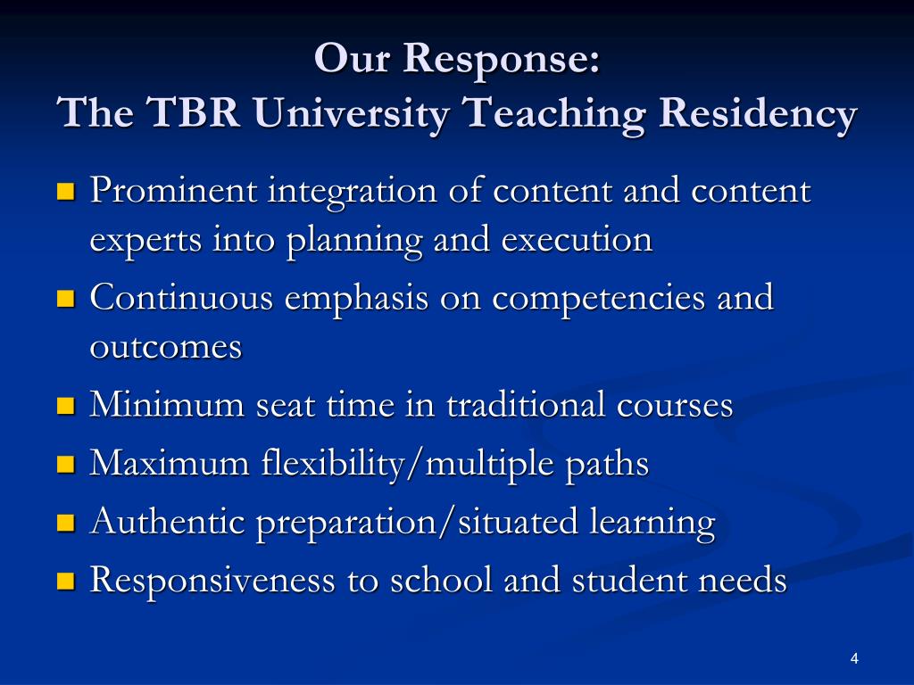 PPT Tennessee Board of Regents Teacher Education Redesign Program