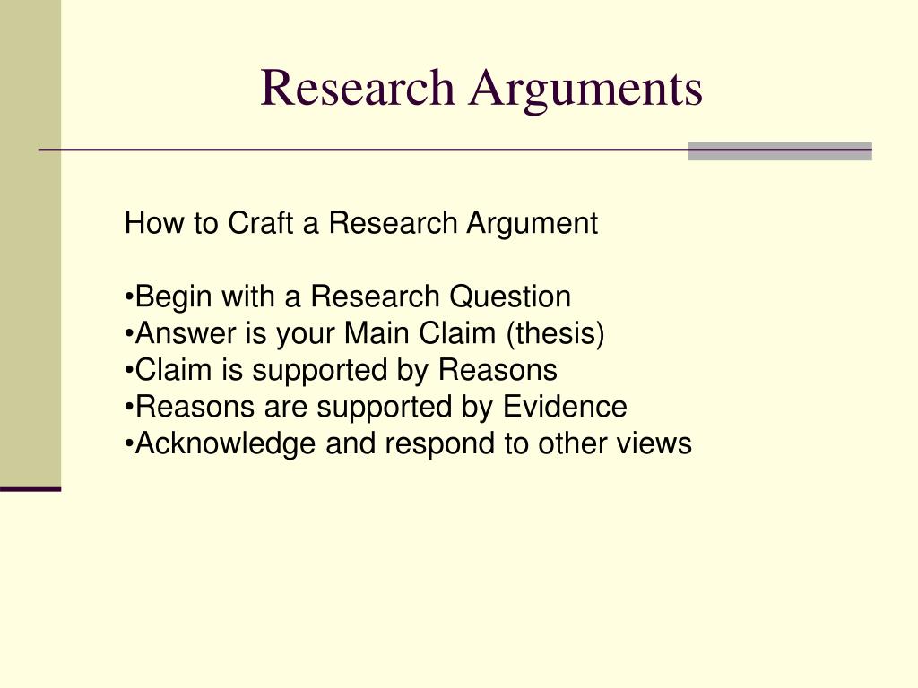 argument research topic