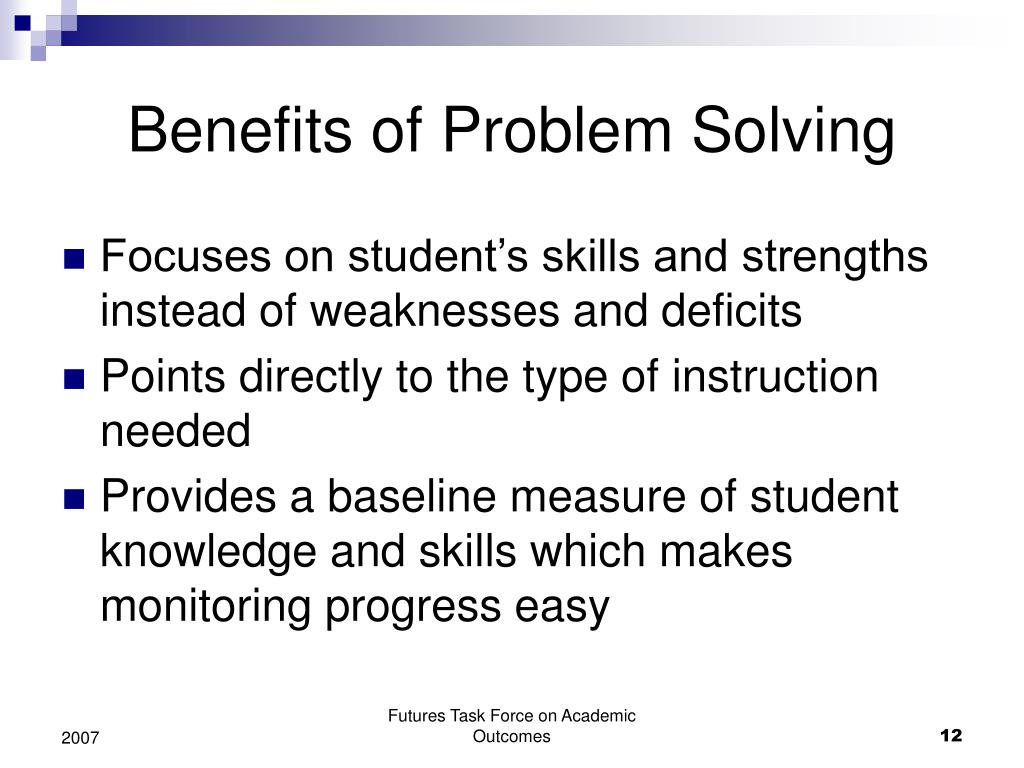 benefits of teaching problem solving