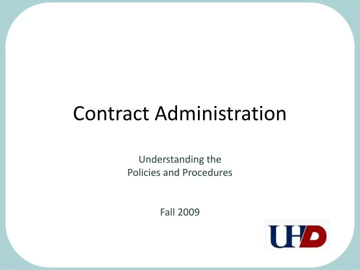 contract administration n.