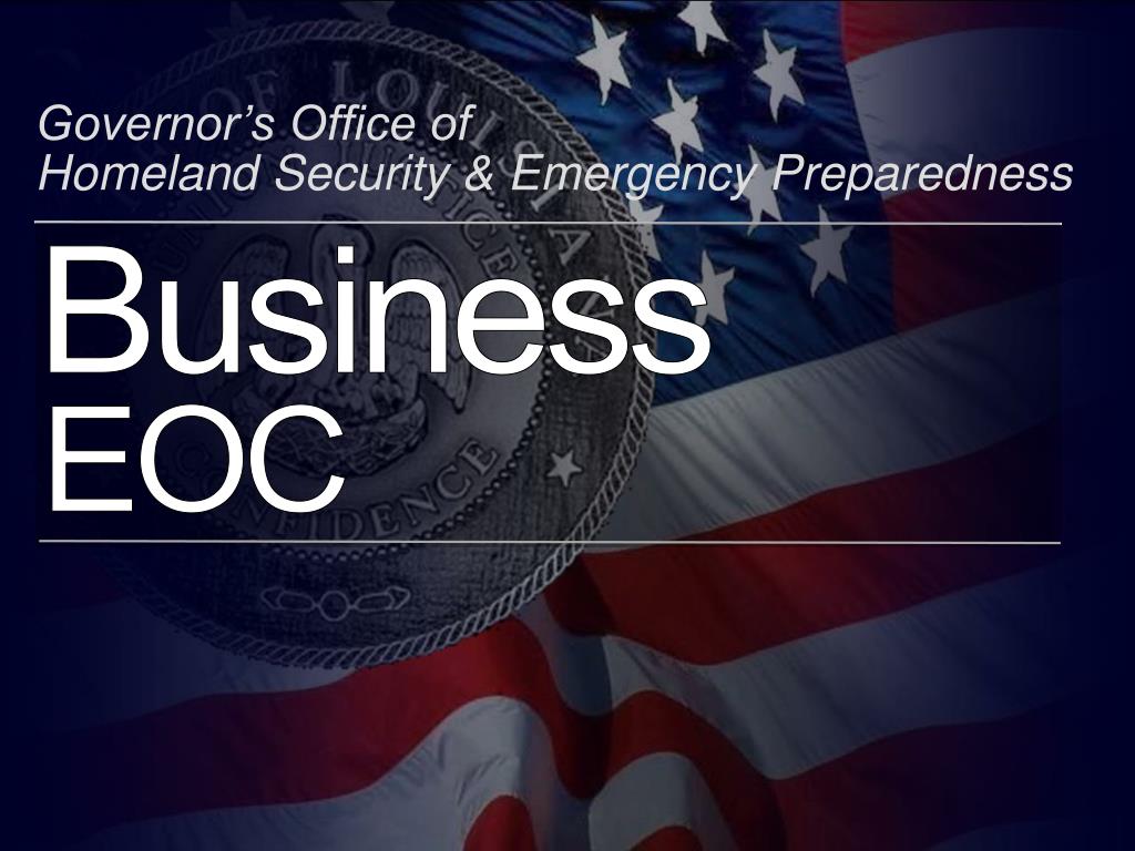 PPT - Governor’s Office of Homeland Security & Emergency Preparedness ...