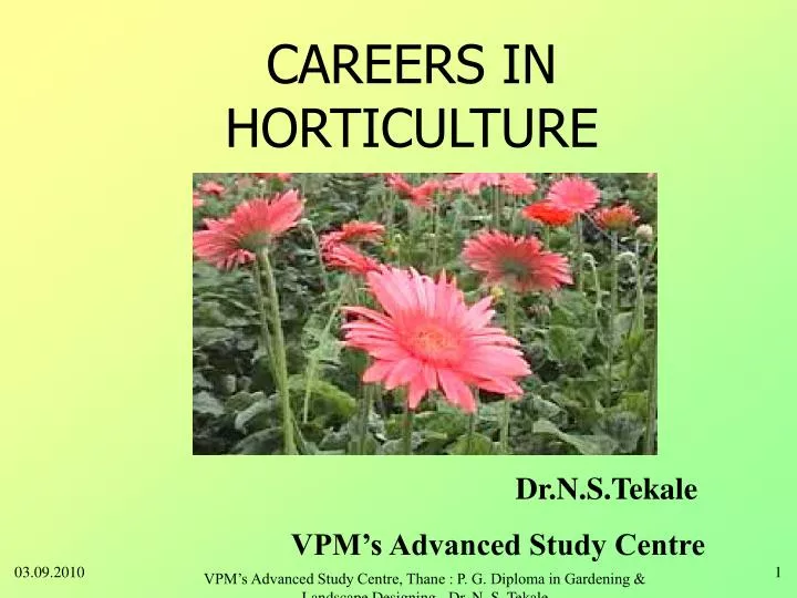 PPT CAREERS IN HORTICULTURE PowerPoint Presentation, free download