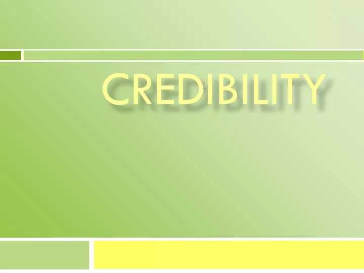 credibility n.