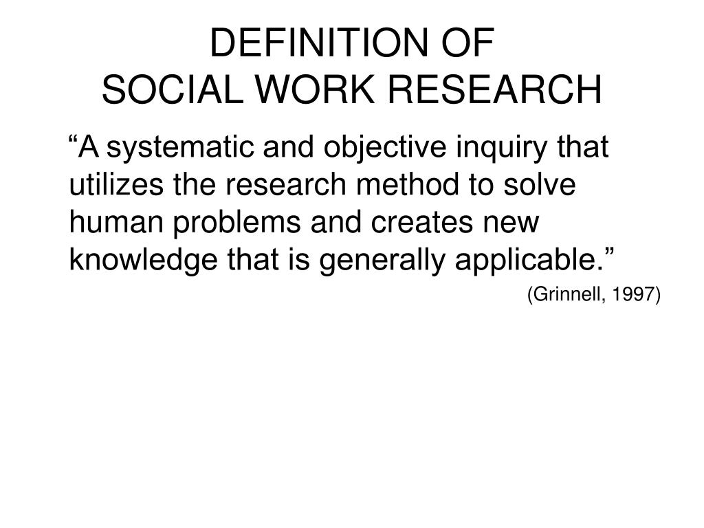definition for social work research