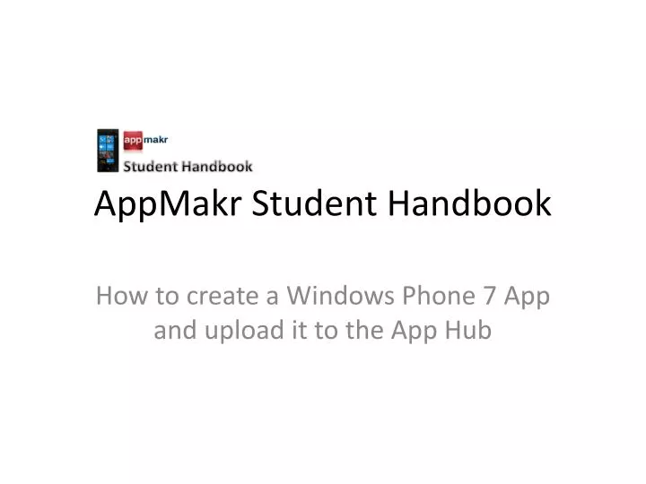 appmakr student handbook n.