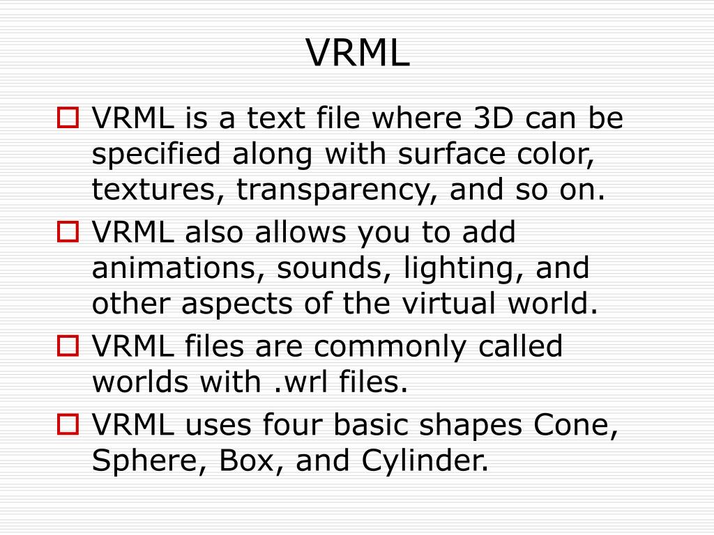 TUTORIAL DE VRML: VRML 2.0