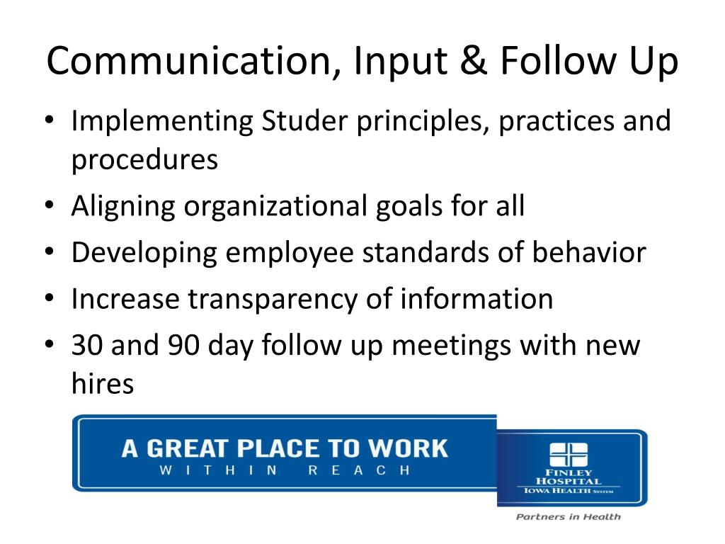 PPT - Journey to become a Great Place To Work At Finley Hospital ...